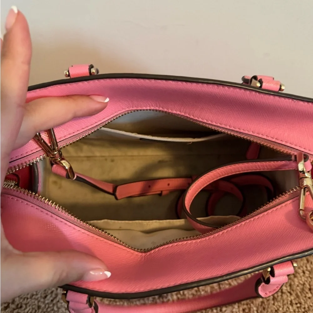 Kate Spade Madison Medium Satchel Blossom Pink Saffiano Leather Crossbody
